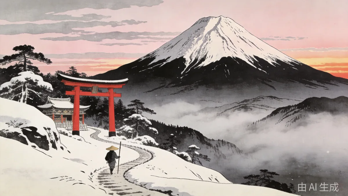 Fuji at Snow Dawn
