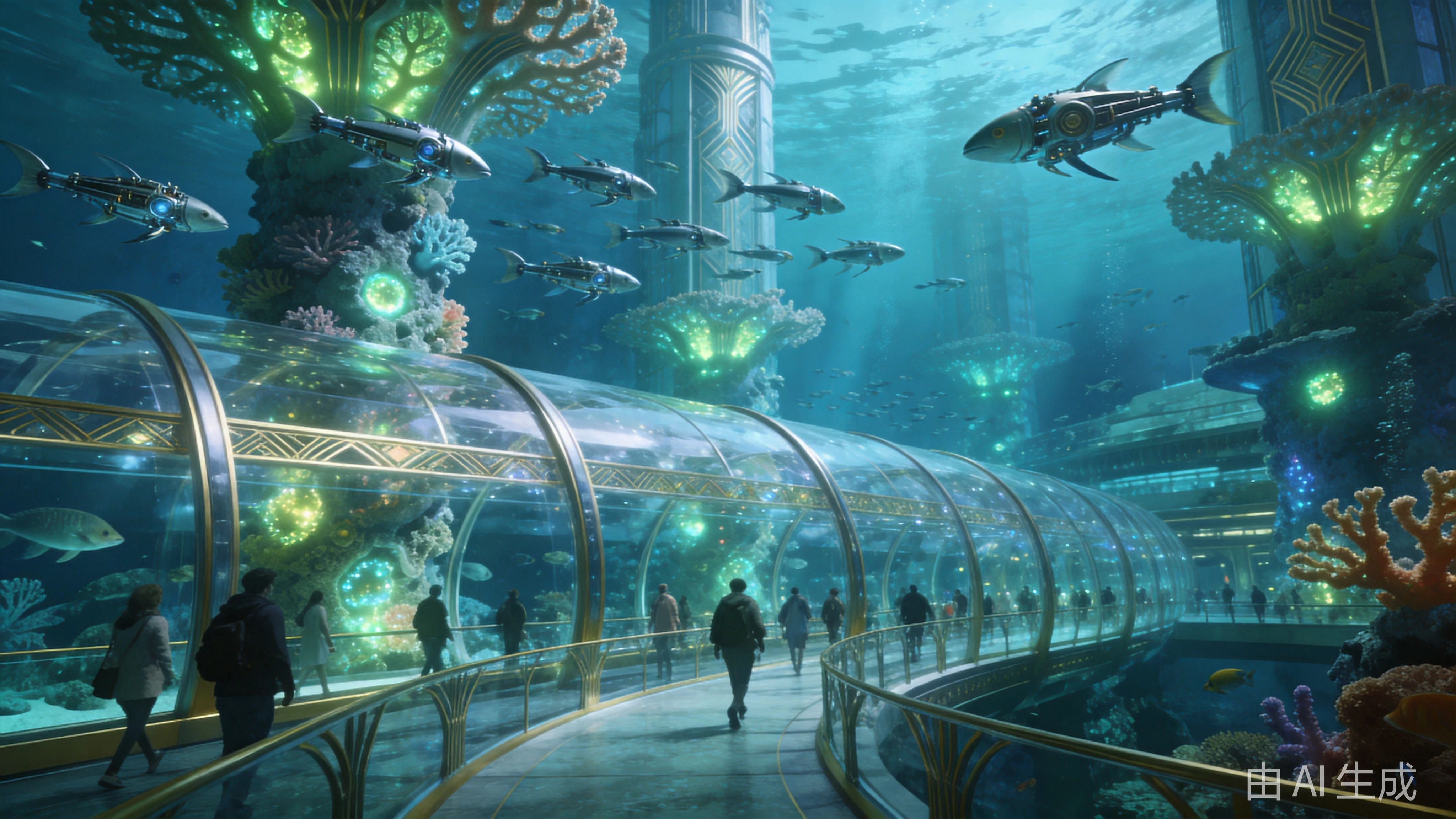 AI-generated artwork 2 for Neon Metropolis: AI Visions of Future Cities
