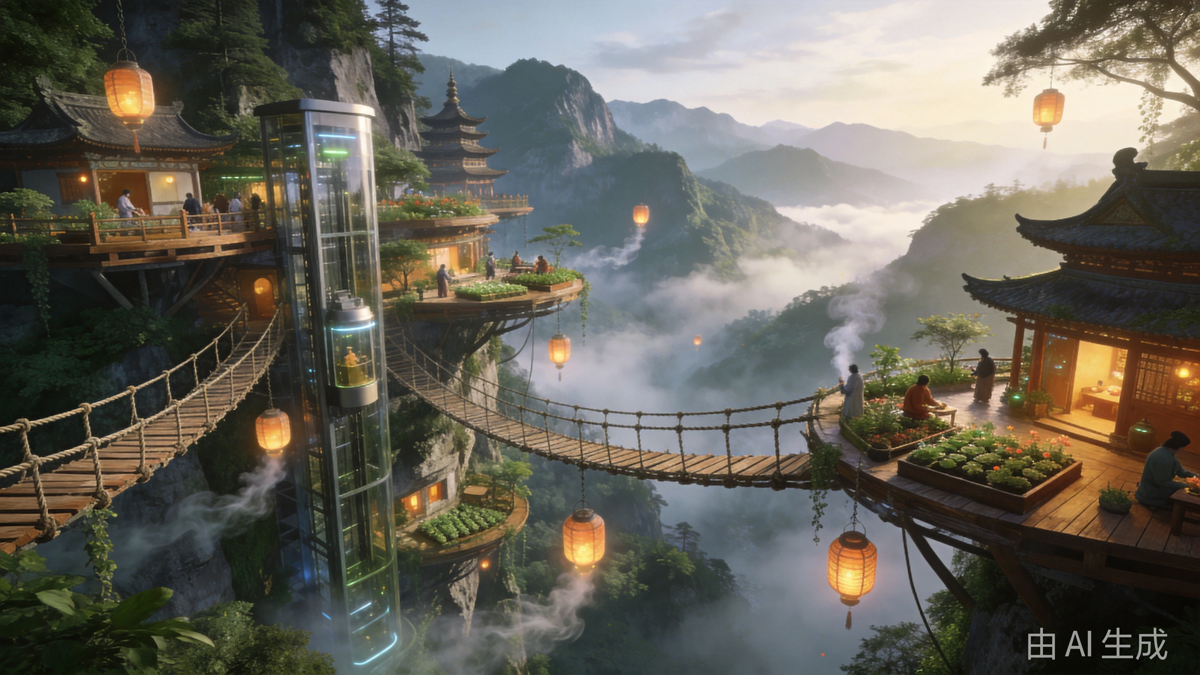AI-generated artwork 4 for Neon Metropolis: AI Visions of Future Cities