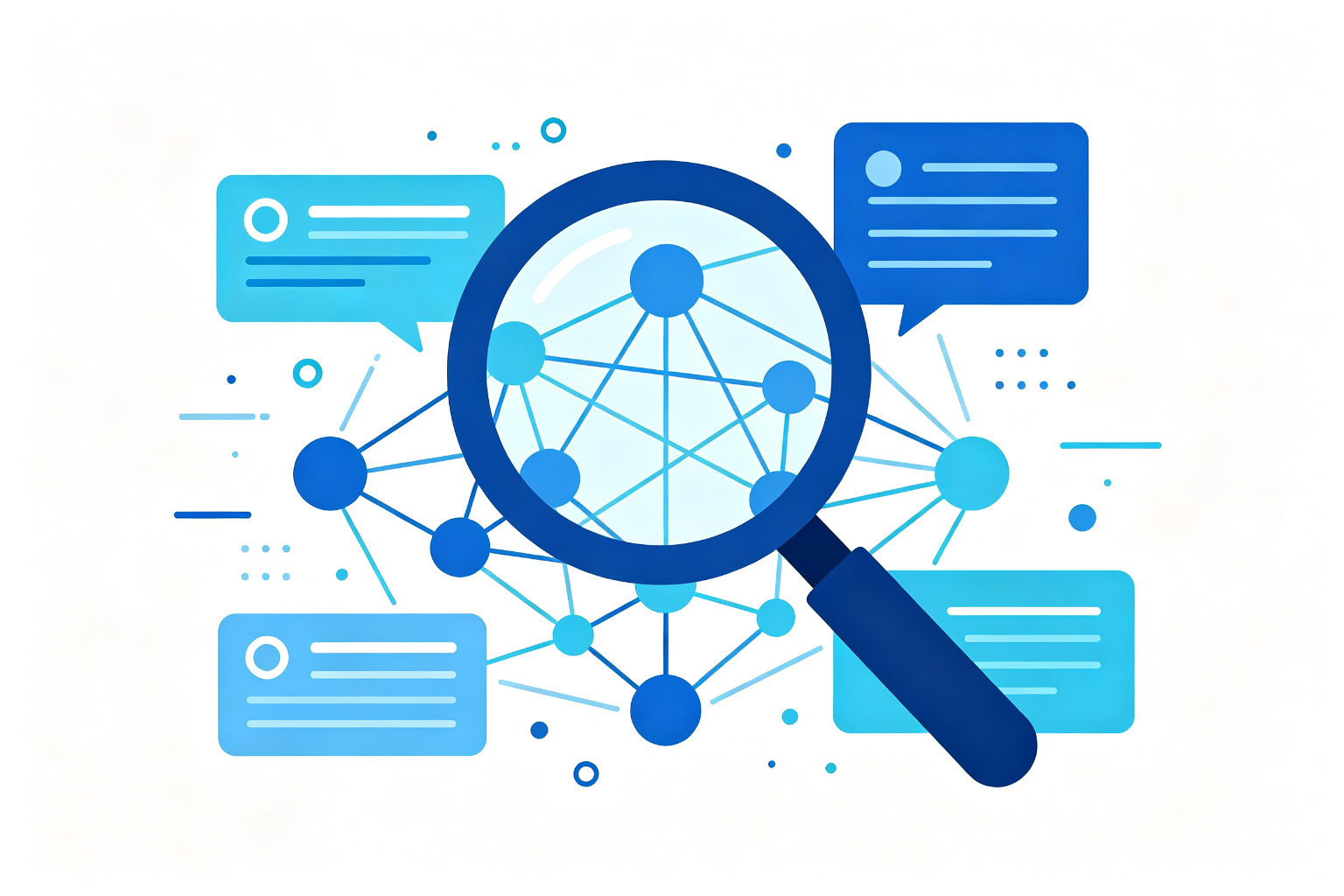 A magnifying glass examining an AI chat bubble — deep review of DeepSeek V4 Pro
